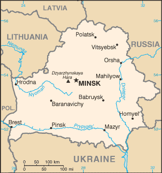 map Beyaz Rusya